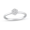 Thumbnail Image 1 of 1/10 CT. T.W. Hexagon Multi-Diamond Ring in 10K White Gold