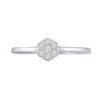 Thumbnail Image 3 of 1/10 CT. T.W. Hexagon Multi-Diamond Ring in 10K White Gold