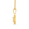Thumbnail Image 3 of 1/4 CT. T.W. Baguette Diamond Open Oval-Shaped Frame Pendant in 10K Gold