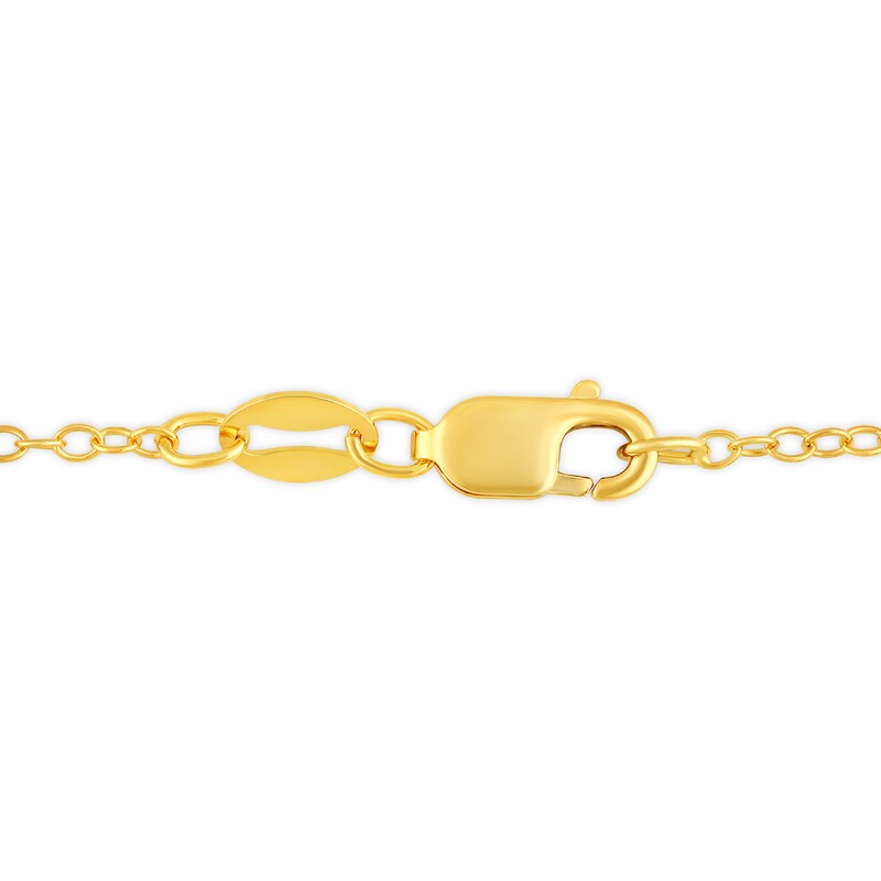Main Image 4 of 1/4 CT. T.W. Baguette Diamond Open Oval-Shaped Frame Pendant in 10K Gold
