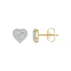 Thumbnail Image 1 of 1/3 CT. T.W. Heart-Shaped Multi-Diamond Frame Stud Earrings in 10K Gold