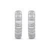 Thumbnail Image 3 of 1/10 CT. T.W. Diamond Alternating Bar Hoop Earrings in 10K White Gold