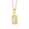 Thumbnail Image 2 of 1/4 CT. T.W. Baguette Diamond Rectangle Frame Pendant in 10K Gold