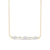 Thumbnail Image 1 of 1/5 CT. T.W. Marquise-Cut and Round Certified Lab-Grown Diamond Bar Necklace in 14K Gold (F/SI2) - 18.25"