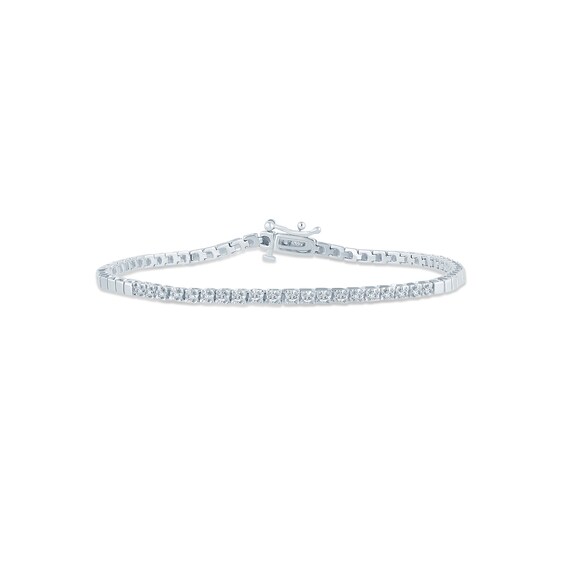 1/5 CT. T.w. Diamond Line Bracelet in 10K White Gold