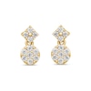 Thumbnail Image 3 of 1/3 CT. T.W. Multi-Diamond Dangle Drop Earrings in 10K Gold