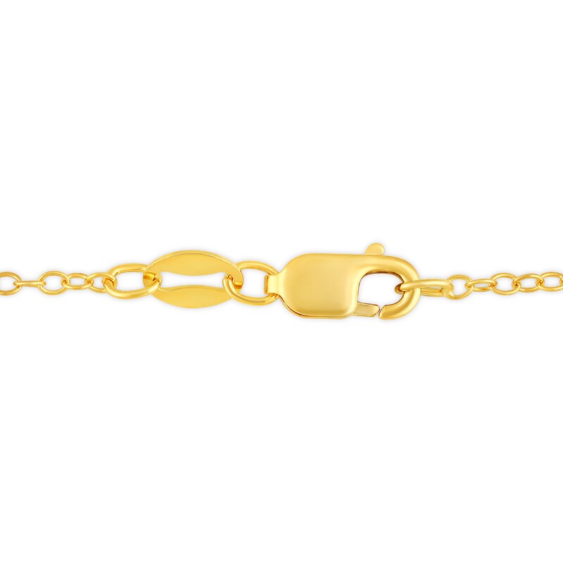 Main Image 3 of 1/4 CT. T.W. Baguette Diamond Open Teardrop-Shaped Frame Pendant in 10K Gold