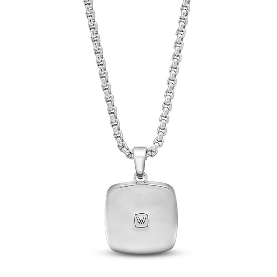 Vera Wang Men 17.0mm Cushion-Shaped Onyx Pendant in Sterling Silver - 22â