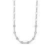 Thumbnail Image 1 of Lightweight Fancy Link Necklace in Hollow Sterling Silver and Black Enamel