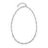 Thumbnail Image 2 of Lightweight Fancy Link Necklace in Hollow Sterling Silver and Black Enamel