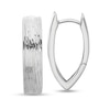 Thumbnail Image 1 of 22.83mm Diamond-Cut Striated V-Hoop Earrings in Sterling Silver