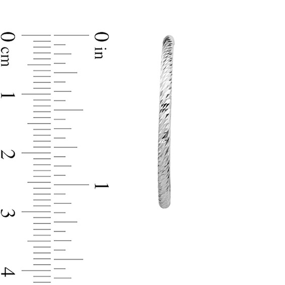 30.0mm Diamond-Cut Twist Open Hoop Earrings in Hollow Sterling Silver