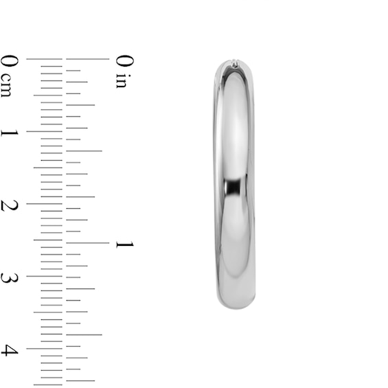35.0mm Tube Hoop Earrings in Hollow Sterling Silver