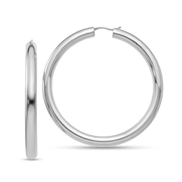 55.0mm Tube Hoop Earrings in Hollow Sterling Silver