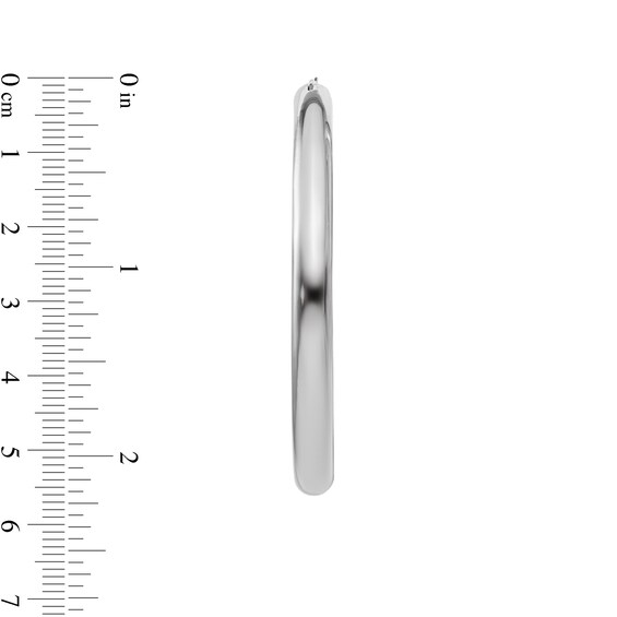 55.0mm Tube Hoop Earrings in Hollow Sterling Silver