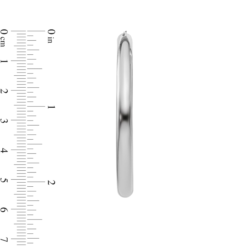 Main Image 2 of 55.0mm Tube Hoop Earrings in Hollow Sterling Silver