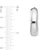 Thumbnail Image 2 of 31.6mm Domed Oval Tube Earrings in Hollow Sterling Silver