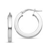 Thumbnail Image 1 of 21.5mm Square Tube Hoop Earrings in Hollow Sterling Silver