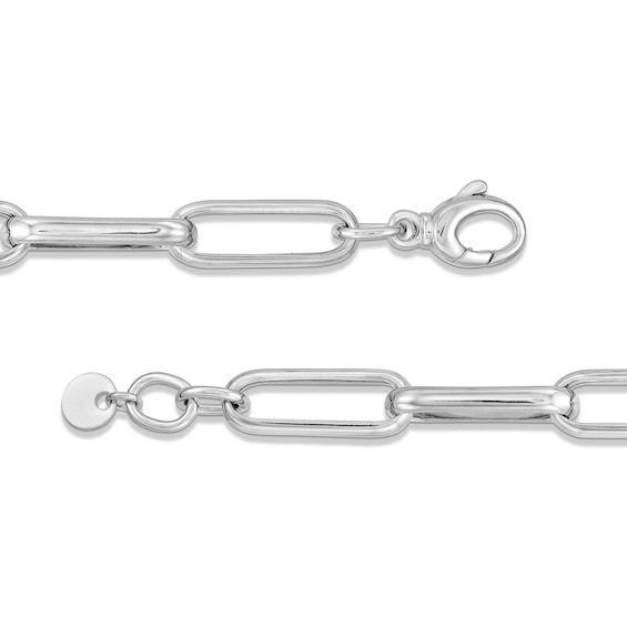 10.0mm Paper Clip Chain Necklace in Hollow Sterling Silver - 18"