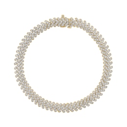 4 CT. T.W. Lab-Grown Diamond Chevron Link Bracelet in 14K Gold (F/SI2)