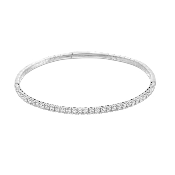 1 CT. T.w. Certified Lab-Grown Diamond Flexible Bangle in 14K White Gold (F/Si2)