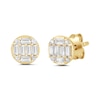 Thumbnail Image 1 of 1/4 CT. T.W. Baguette and Round Certified Lab-Grown Multi-Diamond Stud Earrings in 14K Gold (F/SI2)