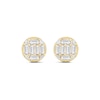 Thumbnail Image 3 of 1/4 CT. T.W. Baguette and Round Certified Lab-Grown Multi-Diamond Stud Earrings in 14K Gold (F/SI2)