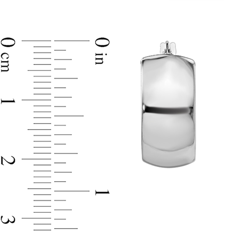 Main Image 2 of 21.0mm Domed Hoop Earrings in Hollow Sterling Silver