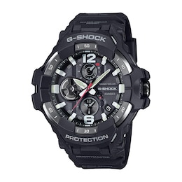 Men’s Casio G-Shock Master of G Gravitymaster Solar-Powered Black Resin Strap Watch with Black Dial (Model: GRB300-1A)