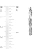Thumbnail Image 2 of 26.5mm Satin-Edge Wavy Twist Hoop Earrings in Hollow Sterling Silver