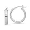 Thumbnail Image 1 of 20.2mm Textured Hoop Earrings in Hollow Sterling Silver