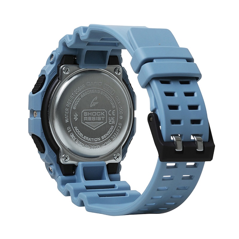 Main Image 2 of Men’s Casio G-Shock G-LIDE Surf Digital Ocean Blue Resin Strap Watch with Octagonal Black Dial (Model: GBX100-2A)