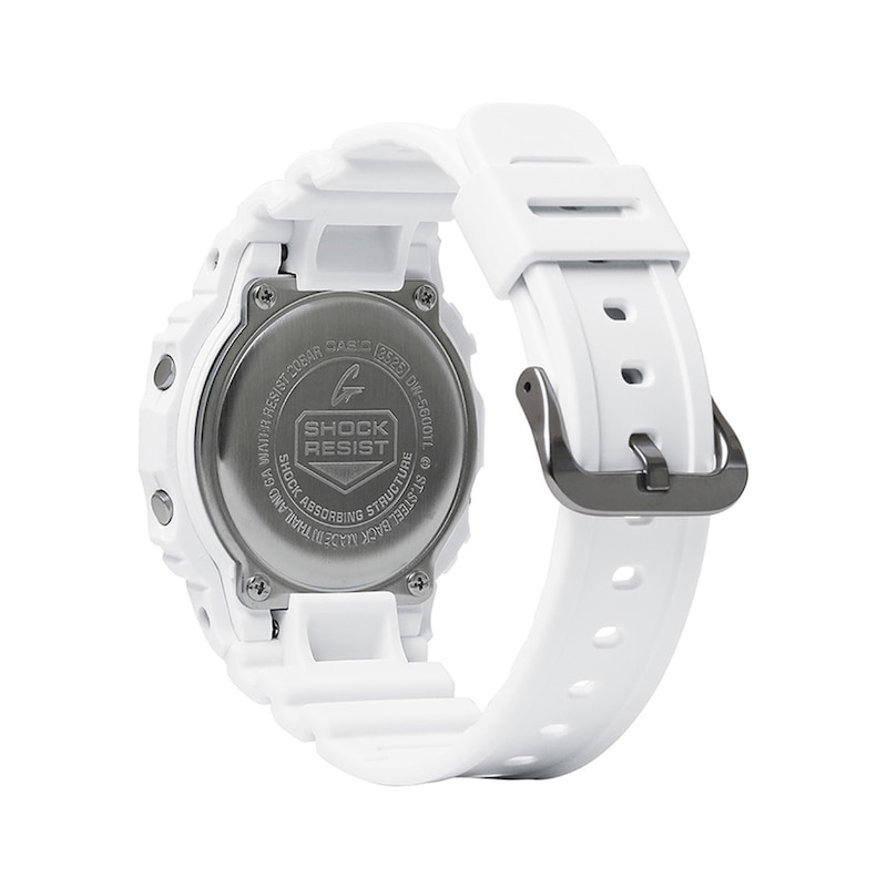 Main Image 2 of Men’s Casio G-Shock Beach Time Digital White Resin Strap Watch with Octagonal Dial (Model: DW5600TL-7)