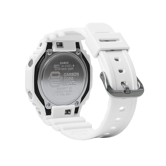 Menâs Casio G-Shock Beach Time Analog-Digital White Resin Strap Watch (Model: Ga2100Tl-7A)