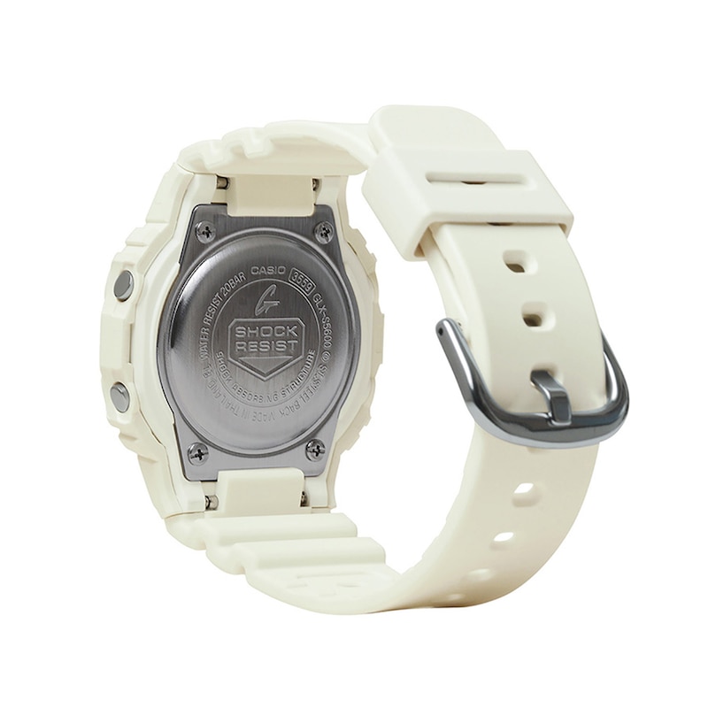 Main Image 2 of Ladies’ Casio G-Shock G-LIDE Surf Digital White Resin Strap Watch with Octagonal Dial (Model: GLXS5600-7B)