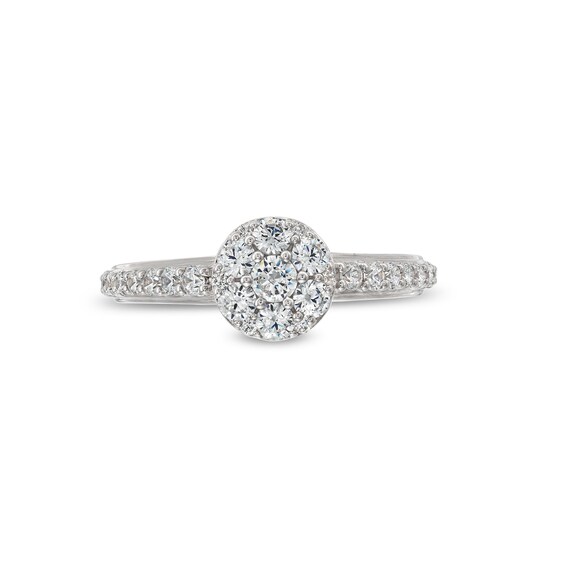 3/4 CT. T.w. Multi-Diamond Engagement Ring in 14K White Gold