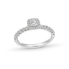 Thumbnail Image 1 of 3/4 CT. T.W. Diamond Cushion-Shaped Frame Engagement Ring in 14K White Gold