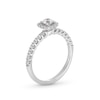 Thumbnail Image 3 of 3/4 CT. T.W. Diamond Cushion-Shaped Frame Engagement Ring in 14K White Gold