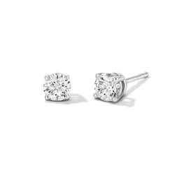 1/2 CT. T.W. Lab-Grown Diamond Solitaire Stud Earrings in 14K White Gold (F/VS2)