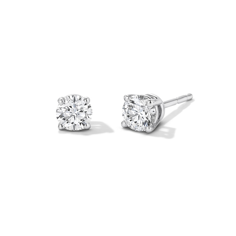 Main Image 1 of 1/2 CT. T.W. Lab-Grown Diamond Solitaire Stud Earrings in 14K White Gold (F/VS2)