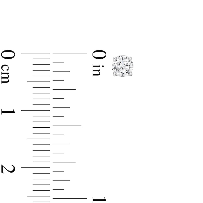 Main Image 2 of 1/2 CT. T.W. Lab-Grown Diamond Solitaire Stud Earrings in 14K White Gold (F/VS2)