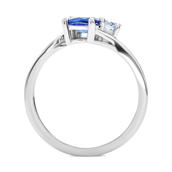 Multi-Shaped Birthstone Family Cluster Ring (2-7 Stones)