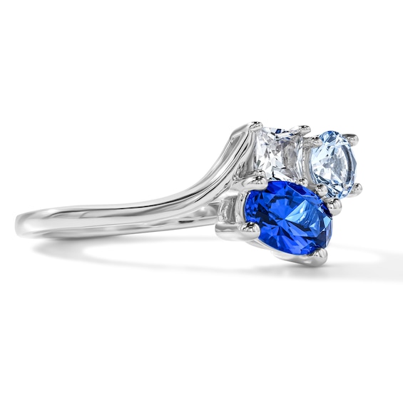 Multi-Shaped Birthstone Family Cluster Ring (2-7 Stones)