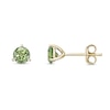 Thumbnail Image 2 of 5.0mm Peridot Solitaire Martini Stud Earrings in 10K Gold