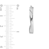 Thumbnail Image 2 of Ribbon Twist Oval Hoop Earrings in Hollow Sterling Silver