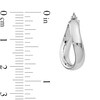 Thumbnail Image 2 of 19.0mm Puffed Twist Oval Hoop Earrings in Hollow Sterling Silver