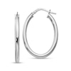Thumbnail Image 1 of 31.6mm Oval Hoop Earrings in Hollow Sterling Silver