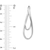 Thumbnail Image 2 of Double Twist Oval Hoop Earrings in Hollow Sterling Silver