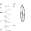 Thumbnail Image 2 of 20.5mm Crossover Hoop Earrings in Hollow Sterling Silver
