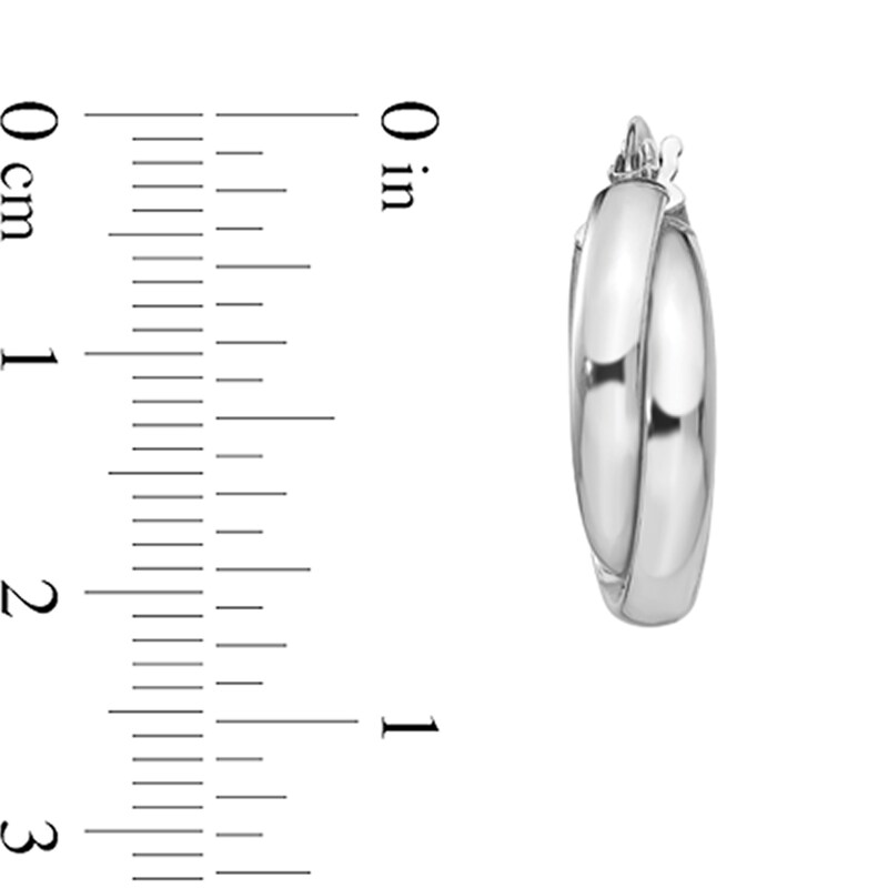 Main Image 2 of 20.5mm Crossover Hoop Earrings in Hollow Sterling Silver